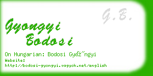 gyongyi bodosi business card